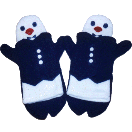 Paire de gants pingouin