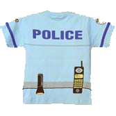 t-shirt de policier dos