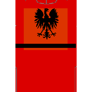 tunique rouge à aigle noir