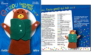 livret marionnette ours