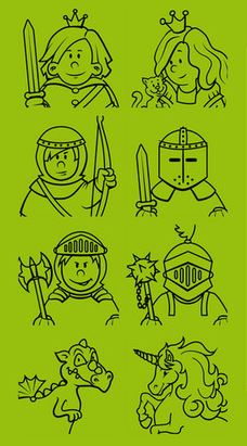 Personnages château fort