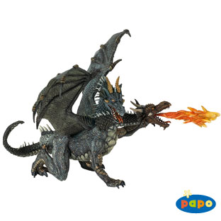 Dragon à deux têtes bleu