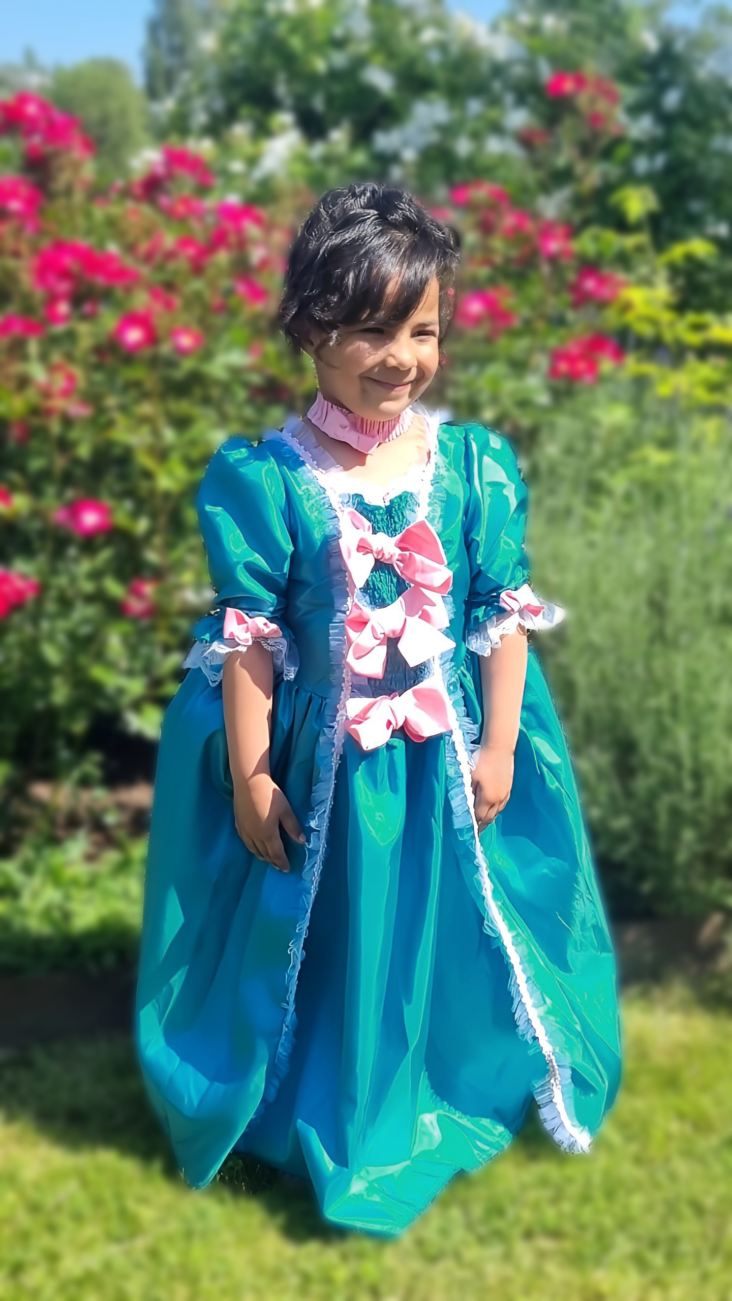 2 Robe Pomadour bleue