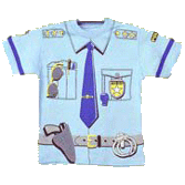 t-shirt de policier face